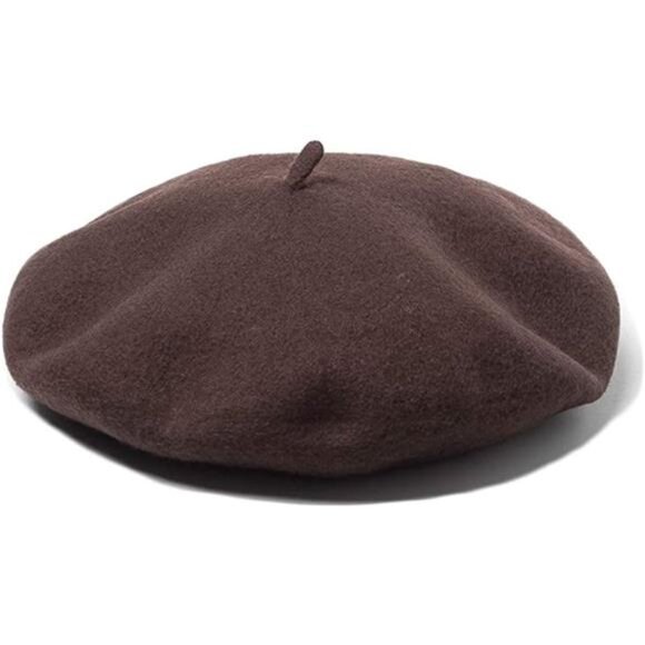 Wool French Beret Hat Men Beret Cap for Women Large Military Beret - Picture 4 of 6